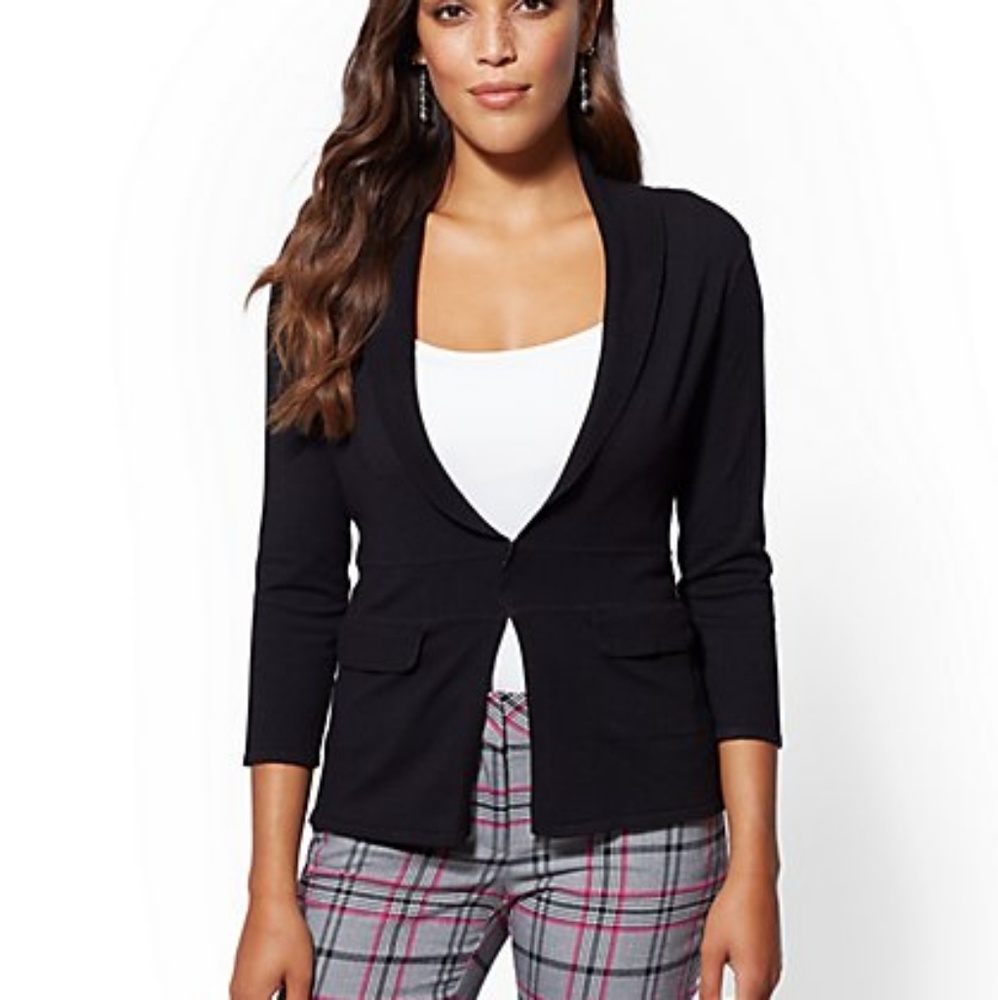 Black Button Front Cardigan
